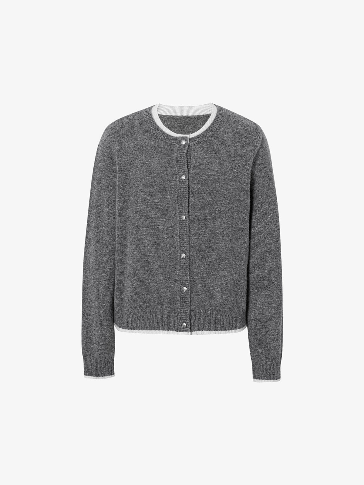 Pure Cashmere Contrast Binding Sweater