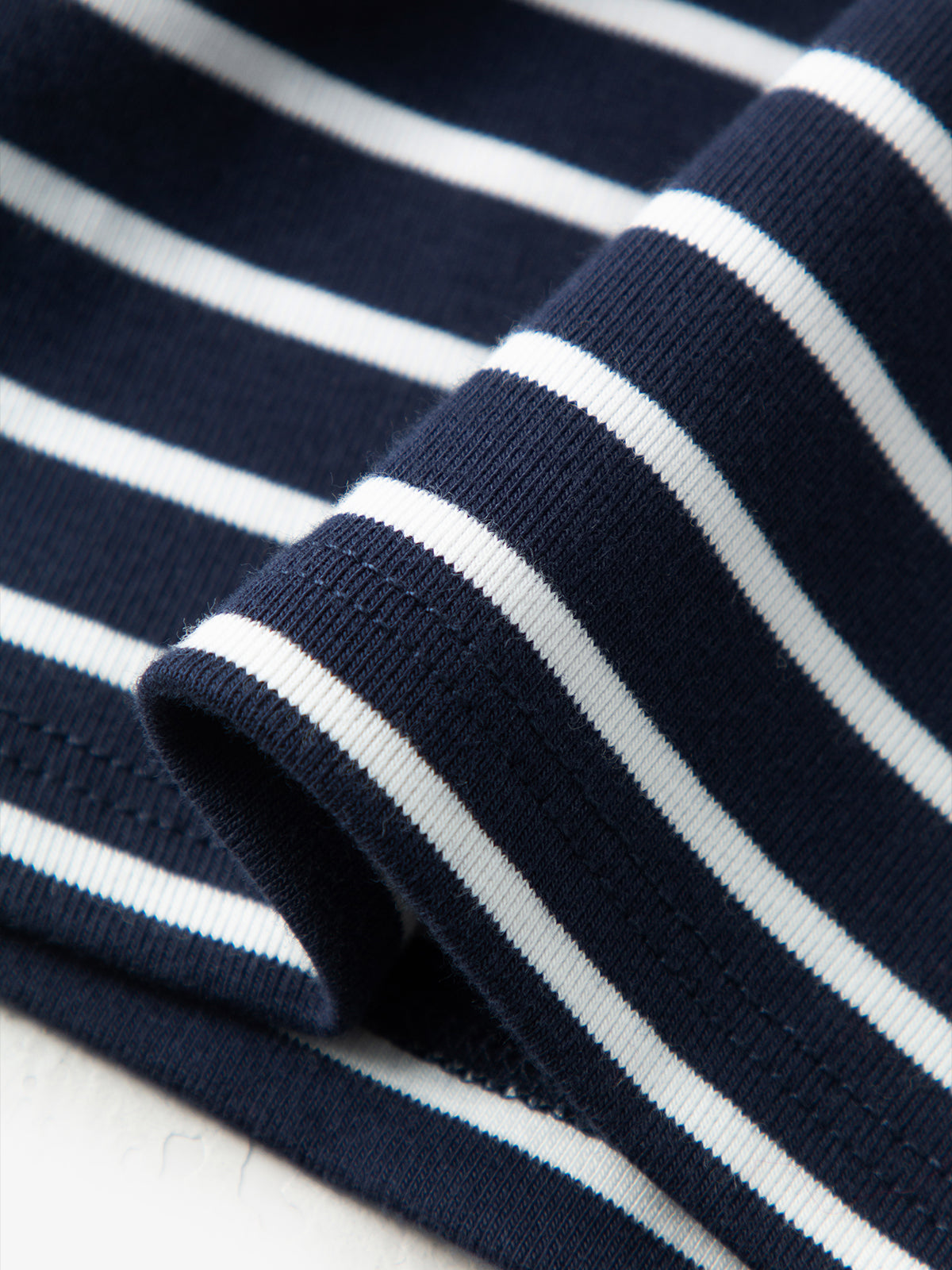 Stripe Round Neck Cotton T-Shirt