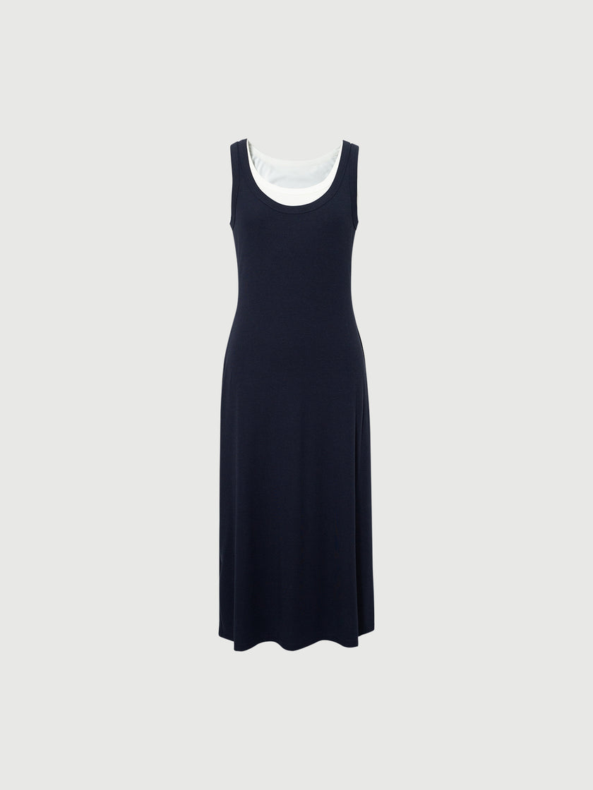 Lyocell Blend Two-in-One Dress