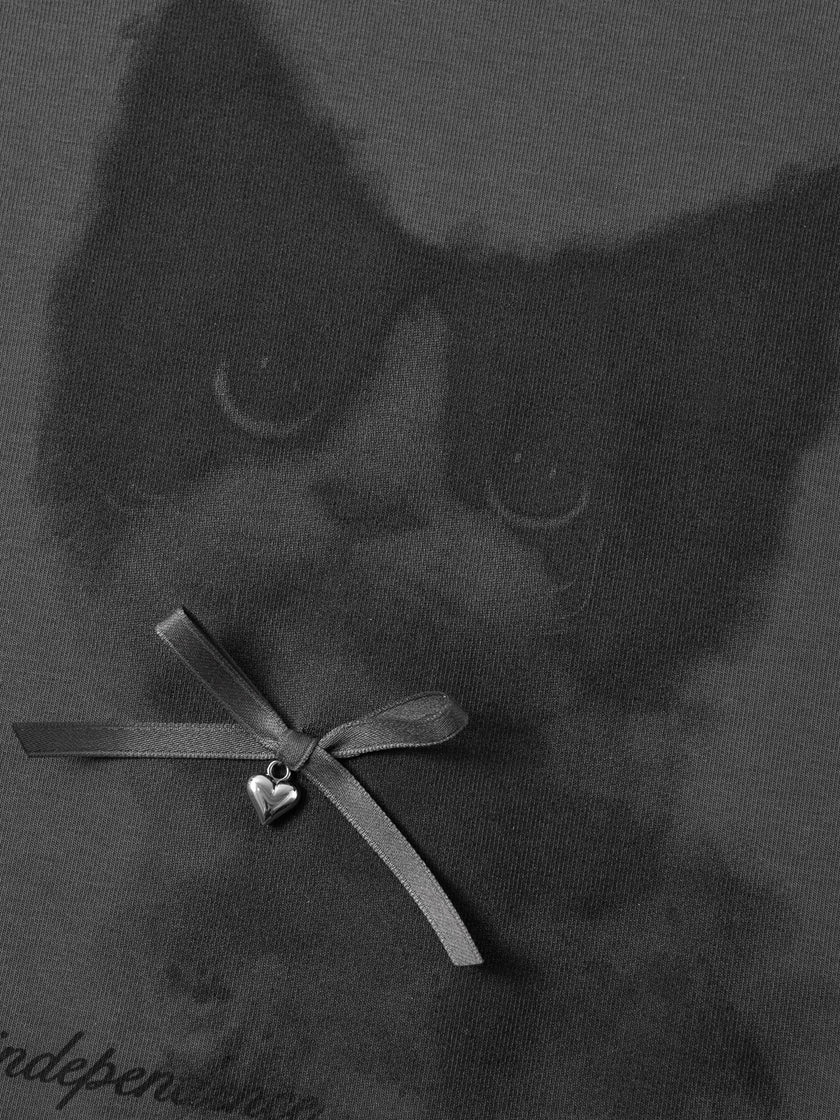 Grey Cat Graphic Tee