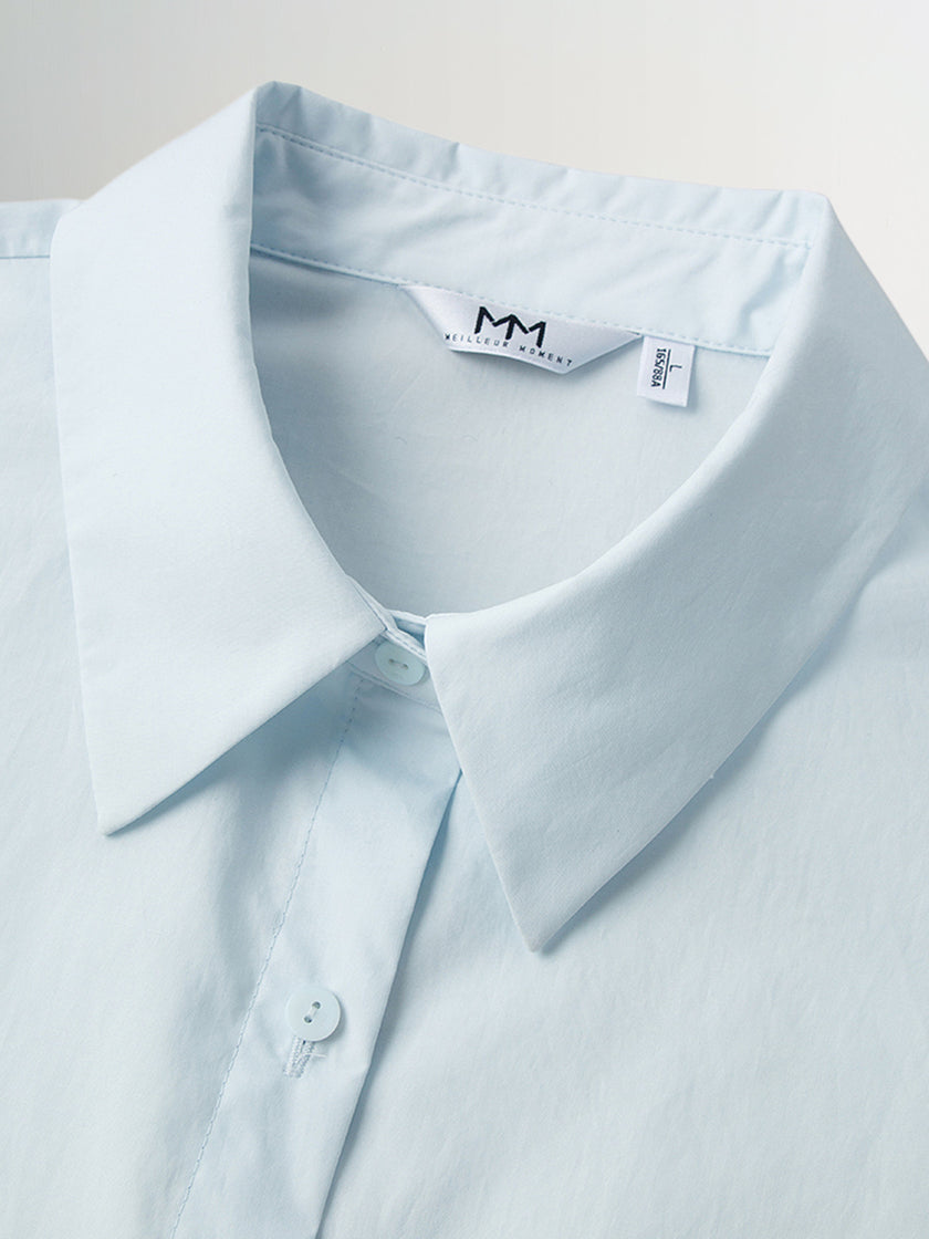 Puff Sleeves 100% Cotton Shirt