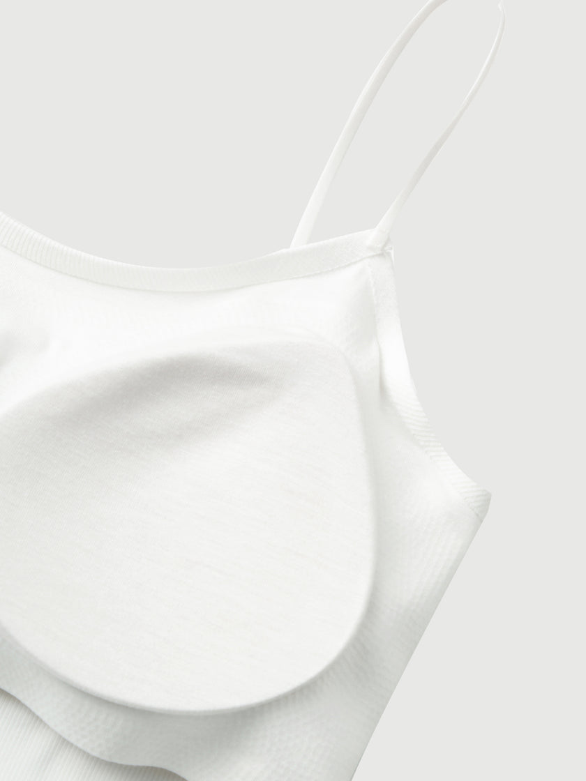 Cotton Blend Padded Tank Tops