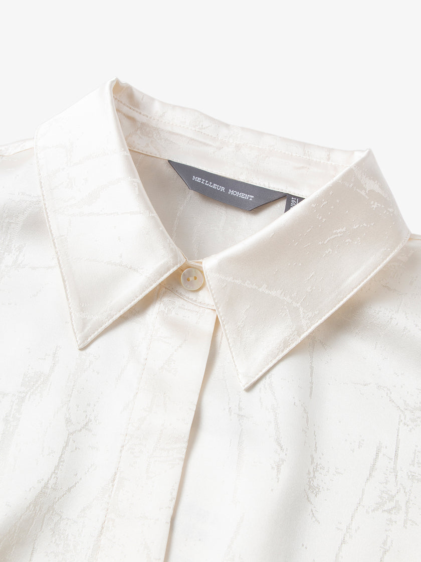 Silk Jacquard Satin Shirt