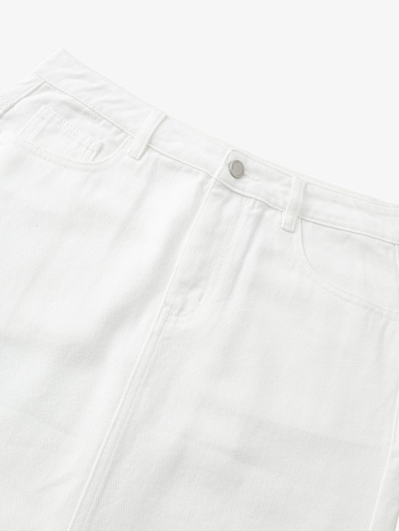 Straight Fit 100% Cotton Denim Skirt