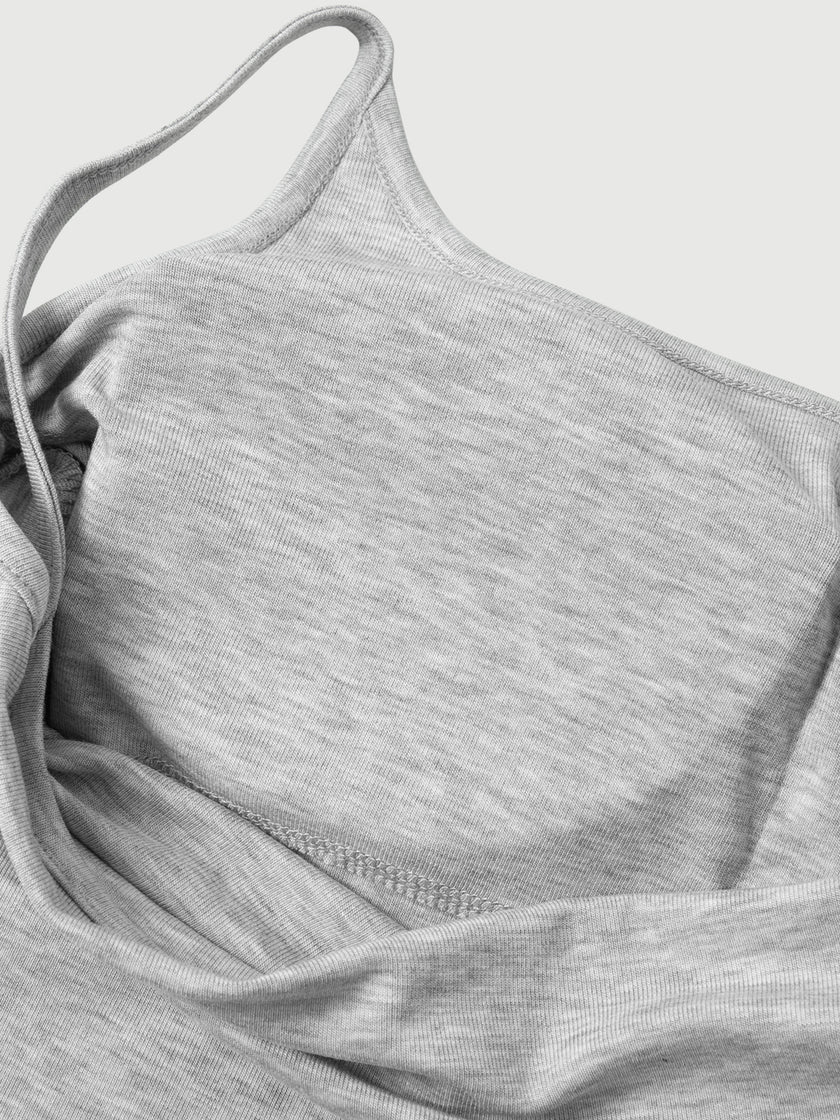 Light Grey Slim Strap Tank Top