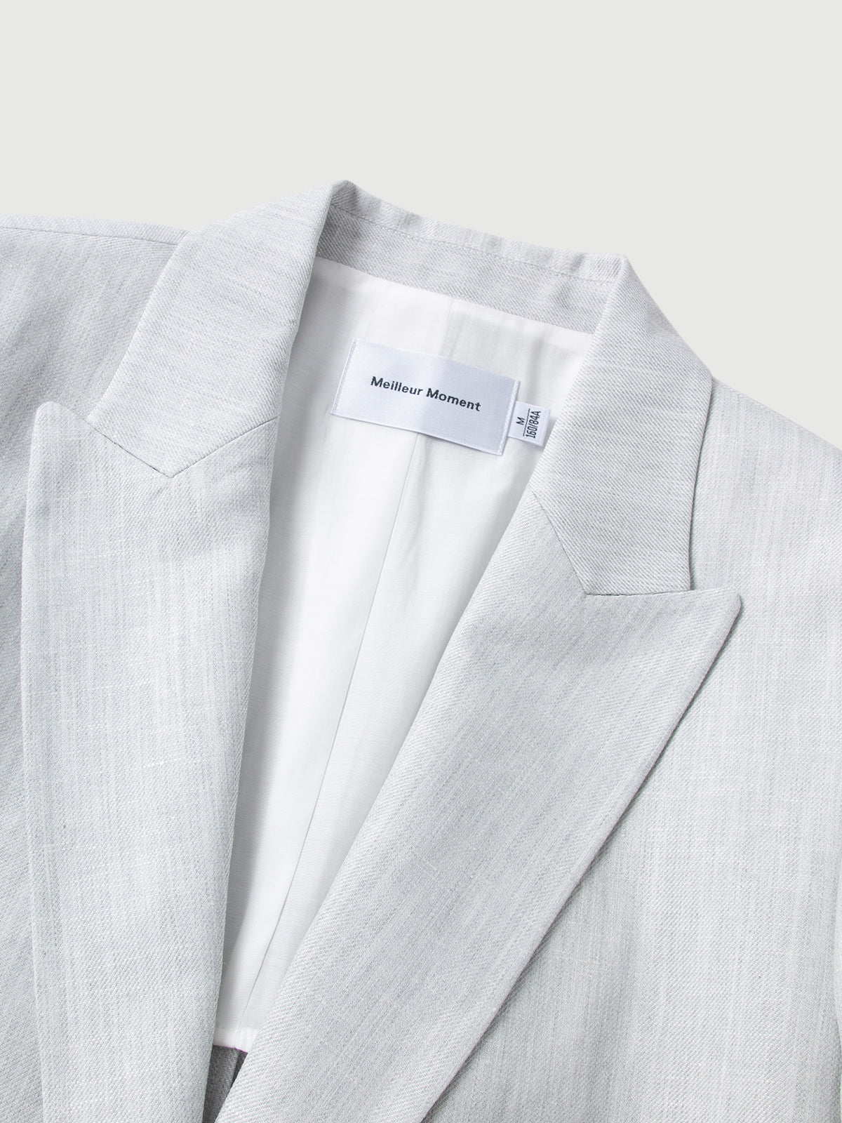 Linen-Blend Peak-Lapel Blazer