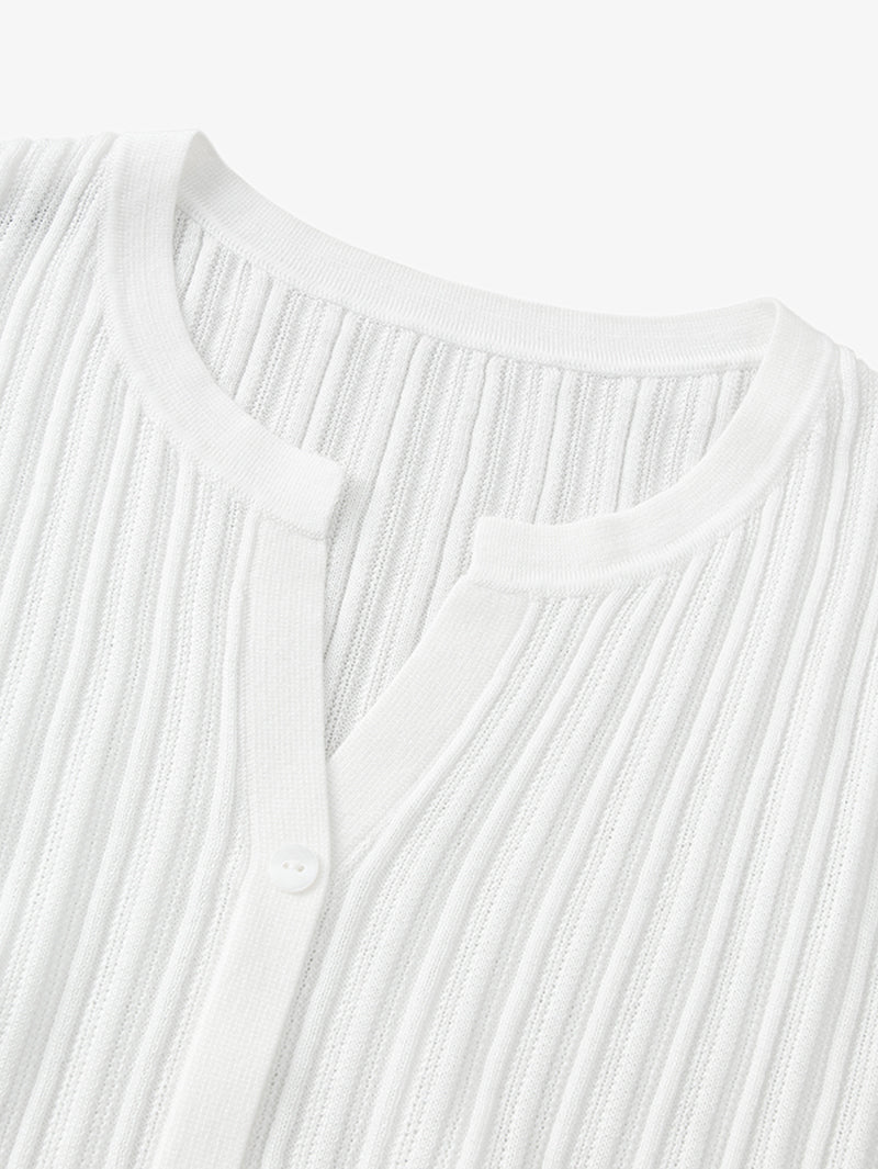 V Neck Knit T-Shirt
