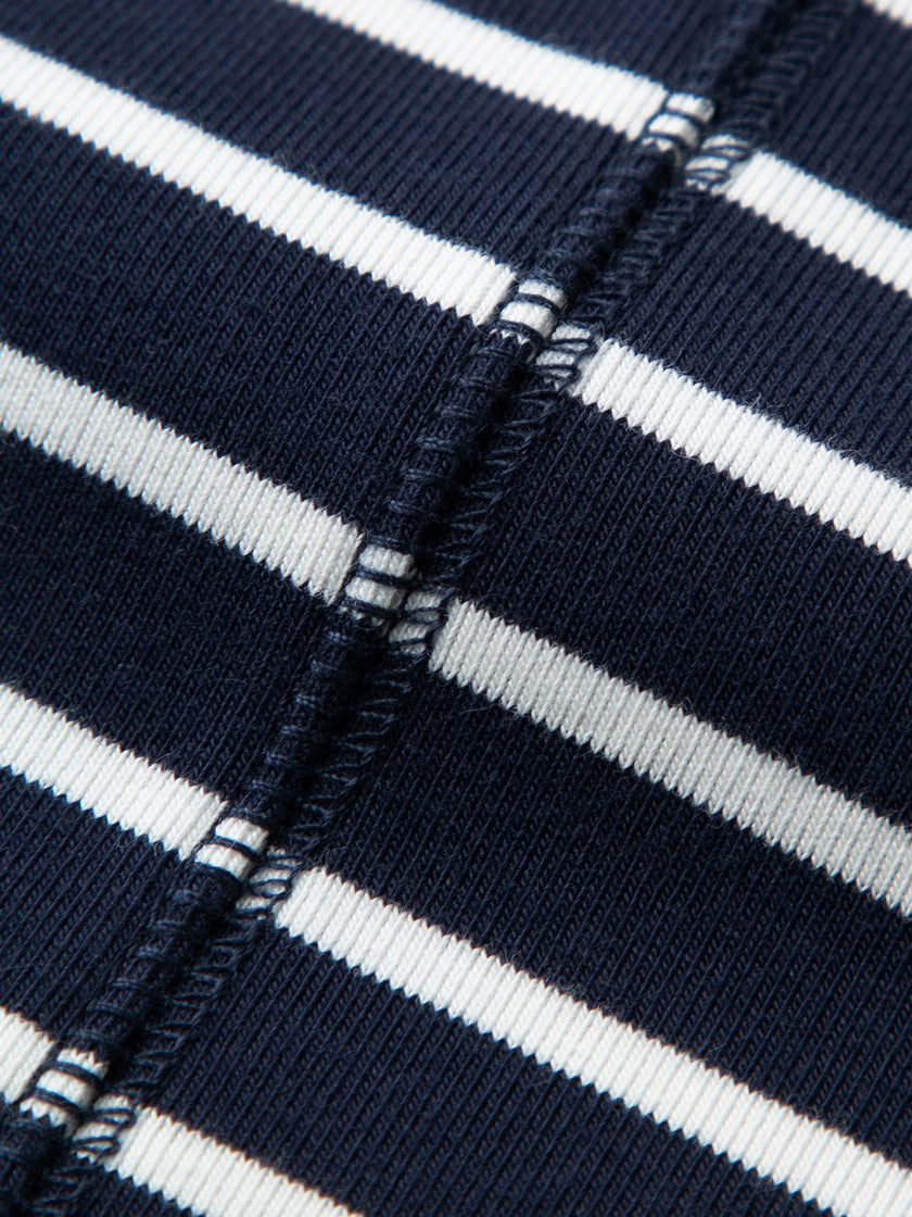 Stripe Round Neck Cotton T-Shirt