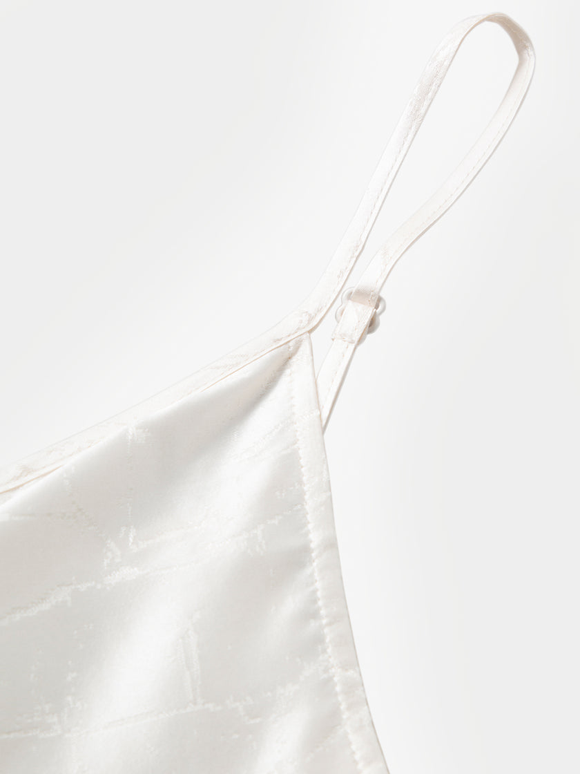 Silk Jacquard Slip Dress