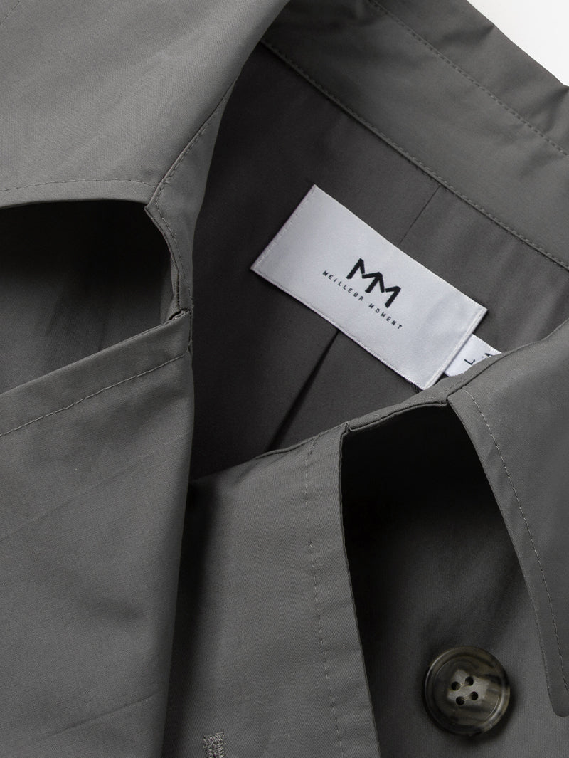 Cotton Double Breasted Trench Coat