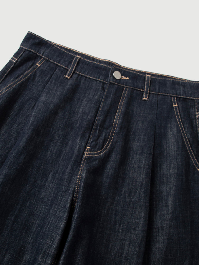 Cotton Wide-Leg Jeans