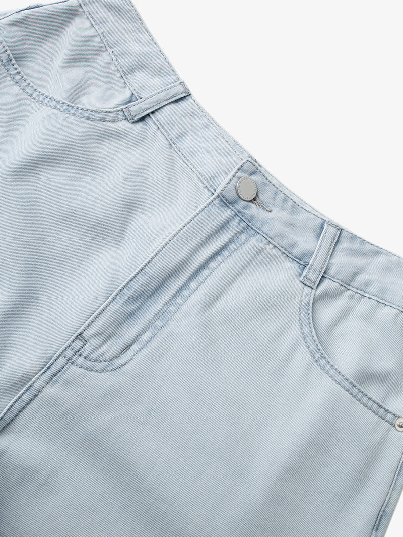 Wide Leg Cotton Jeans