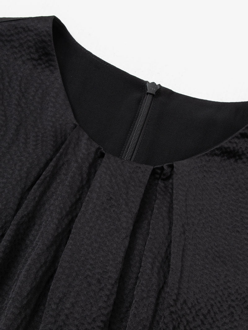 Gathered Sleeveless 100% Silk Top