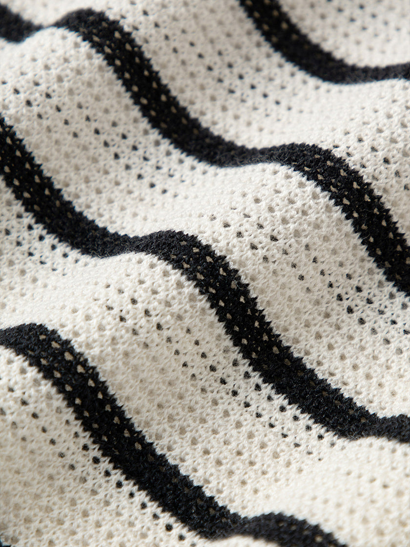 Striped Sleeveless Knit Top