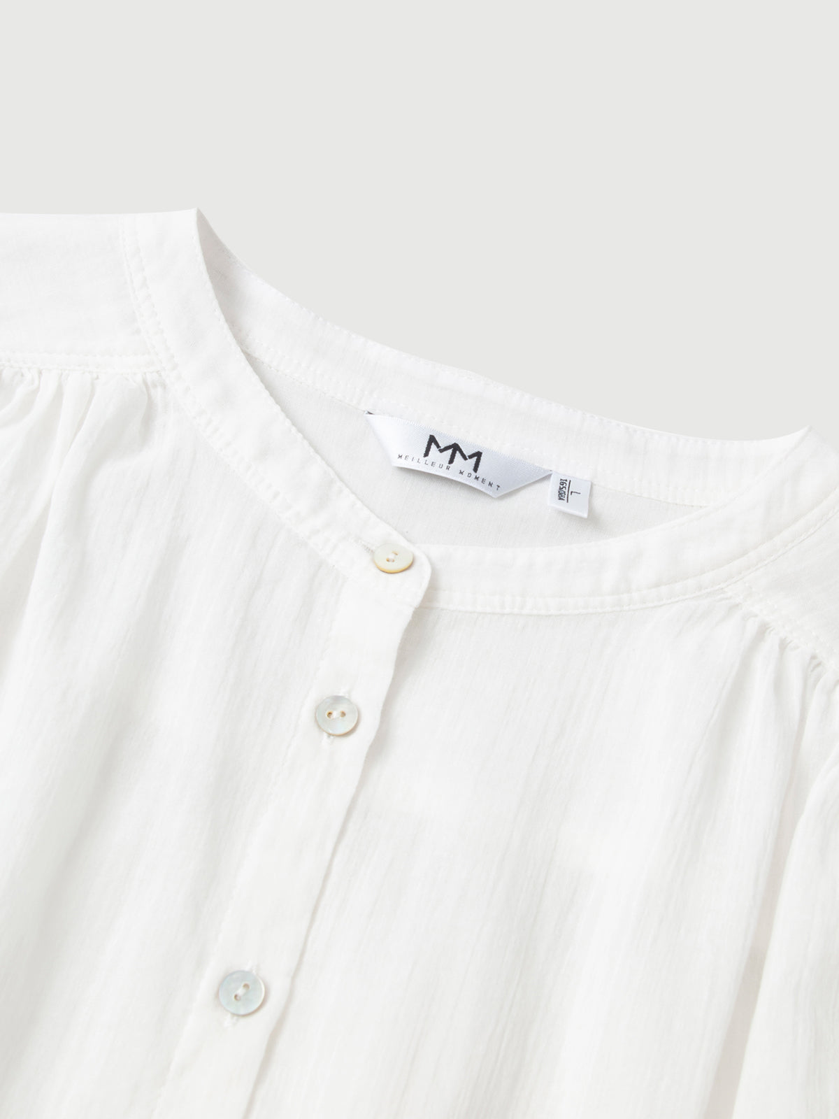 Cotton V-Neck 3/4 Sleeve Blouse
