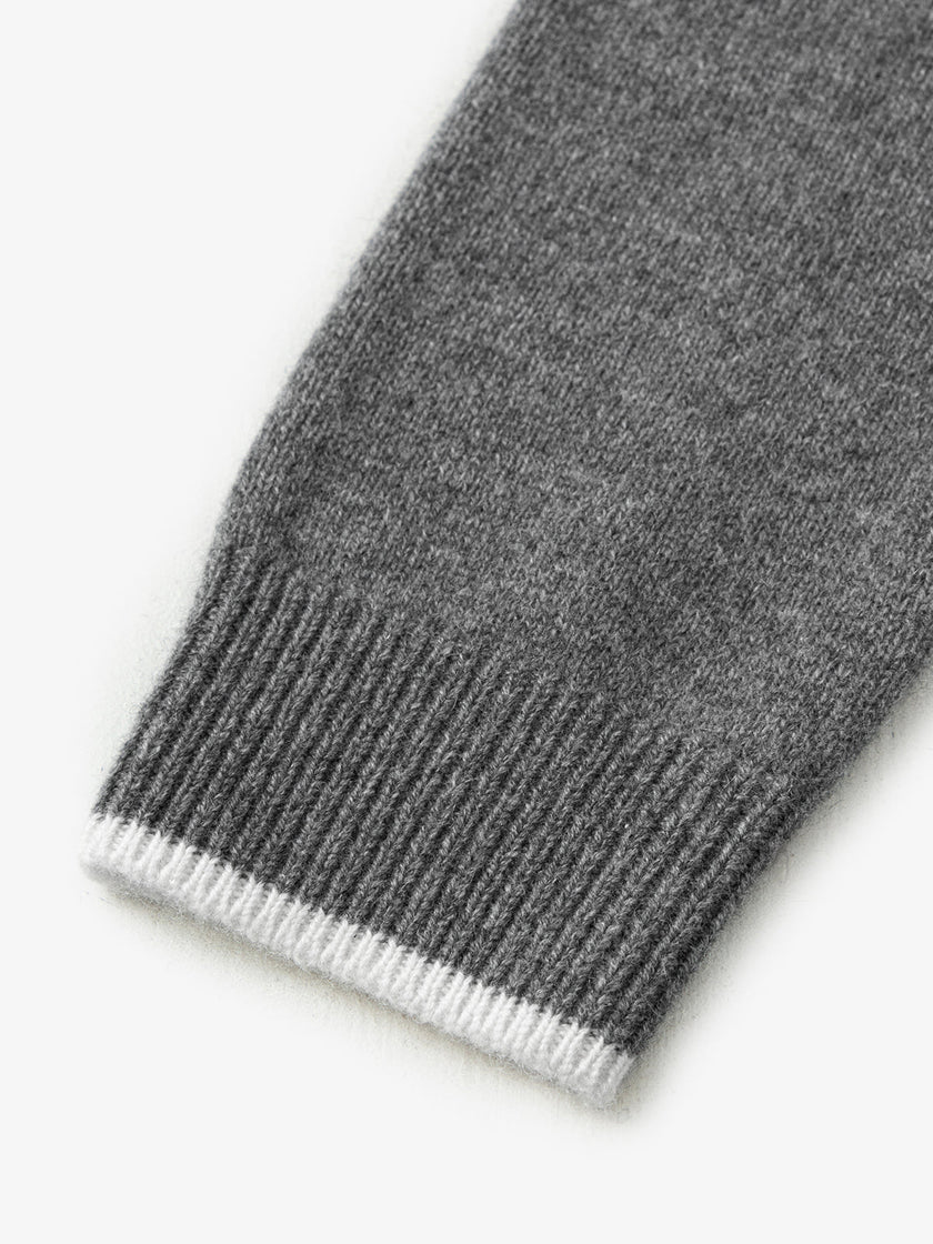 Pure Cashmere Contrast Binding Sweater