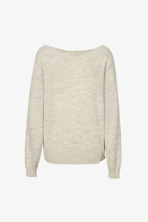 Load image 1 in gallery view. Heathered Boatneck Sweater