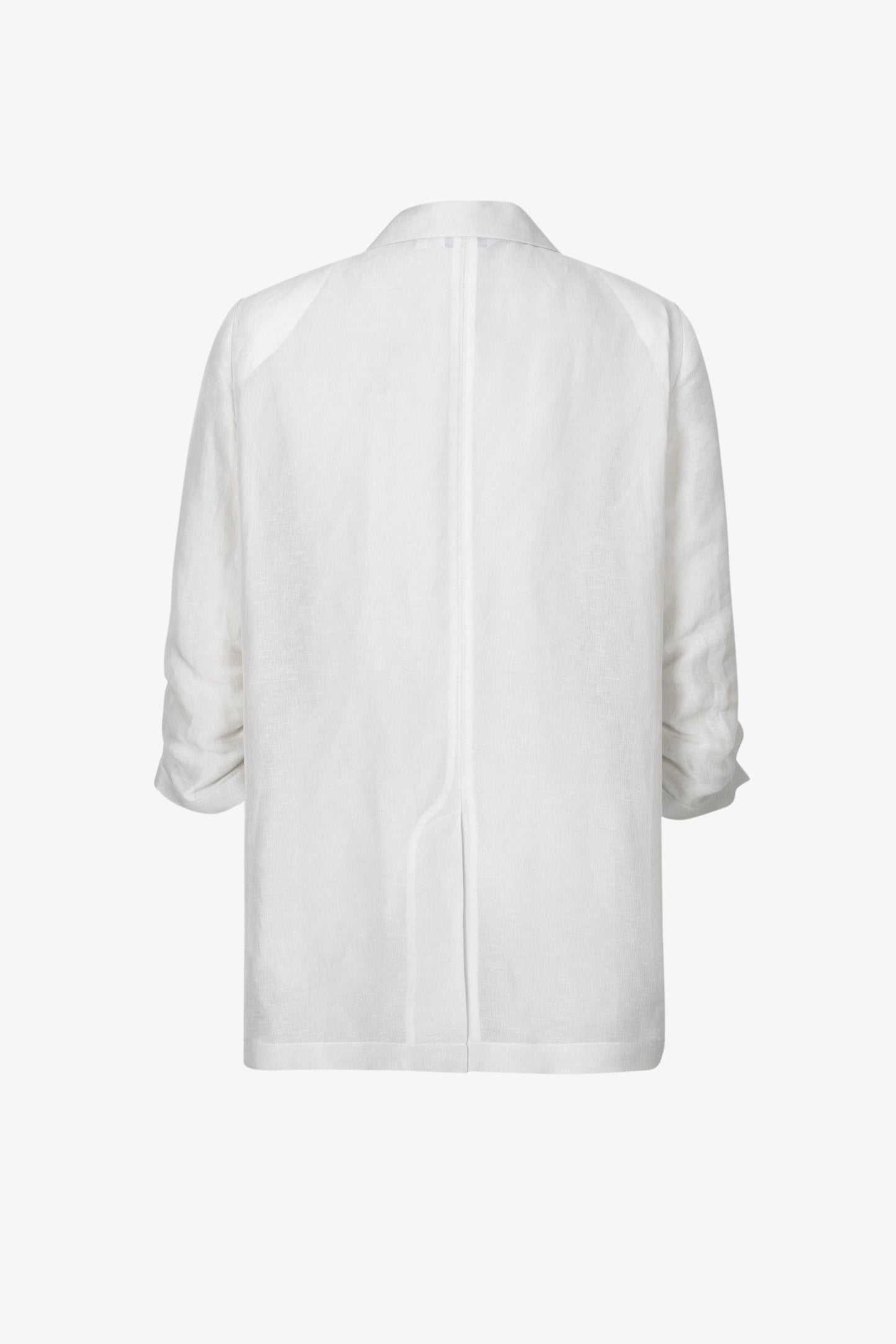 Lightweight Ruched-Sleeve Blazer