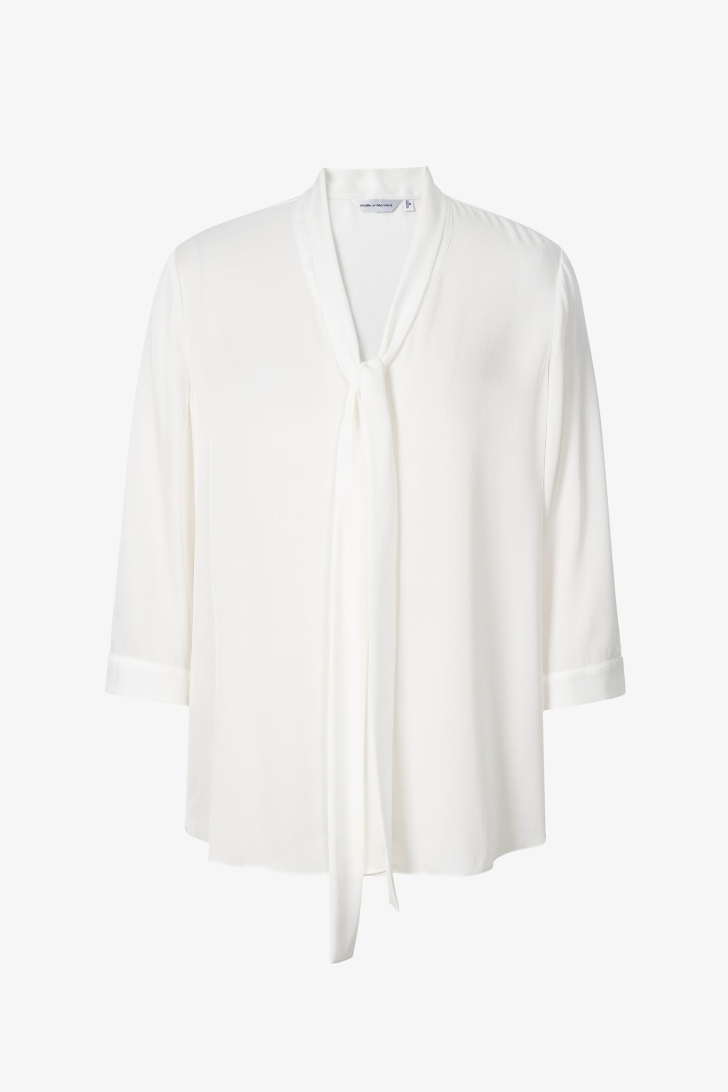 Refined Silk Tie-Neck Blouse