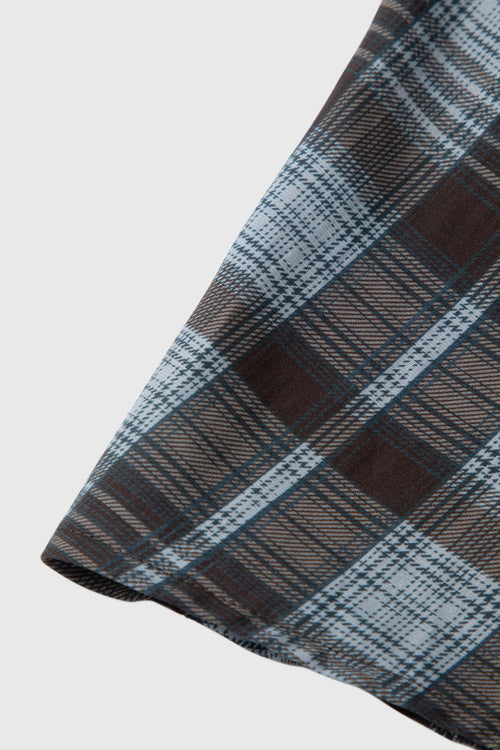 Load image 1 in gallery view. Plaid Lyocell-Linen V-Neck Slip Dress