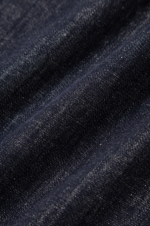 Load image 1 in gallery view. Structured Cotton-Linen Denim Sleeveless Dress