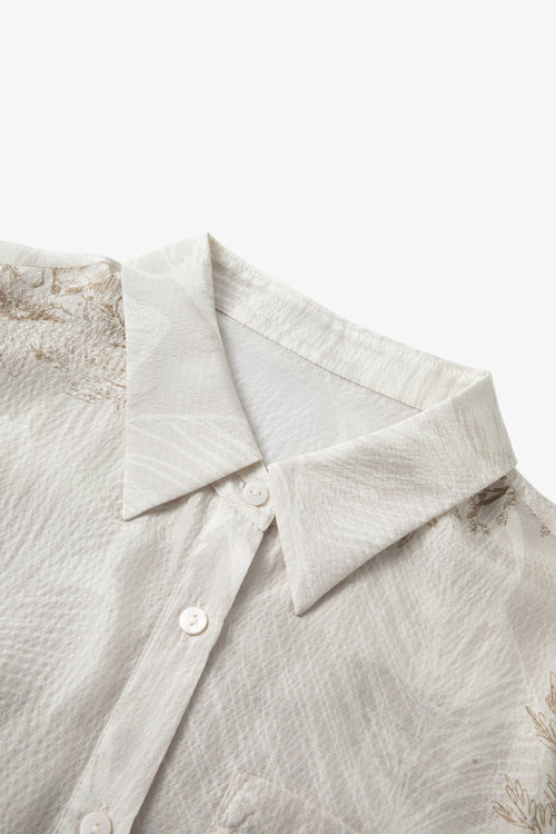 Load image 1 in gallery view. Toile Printed Mulberry Silk Shirt