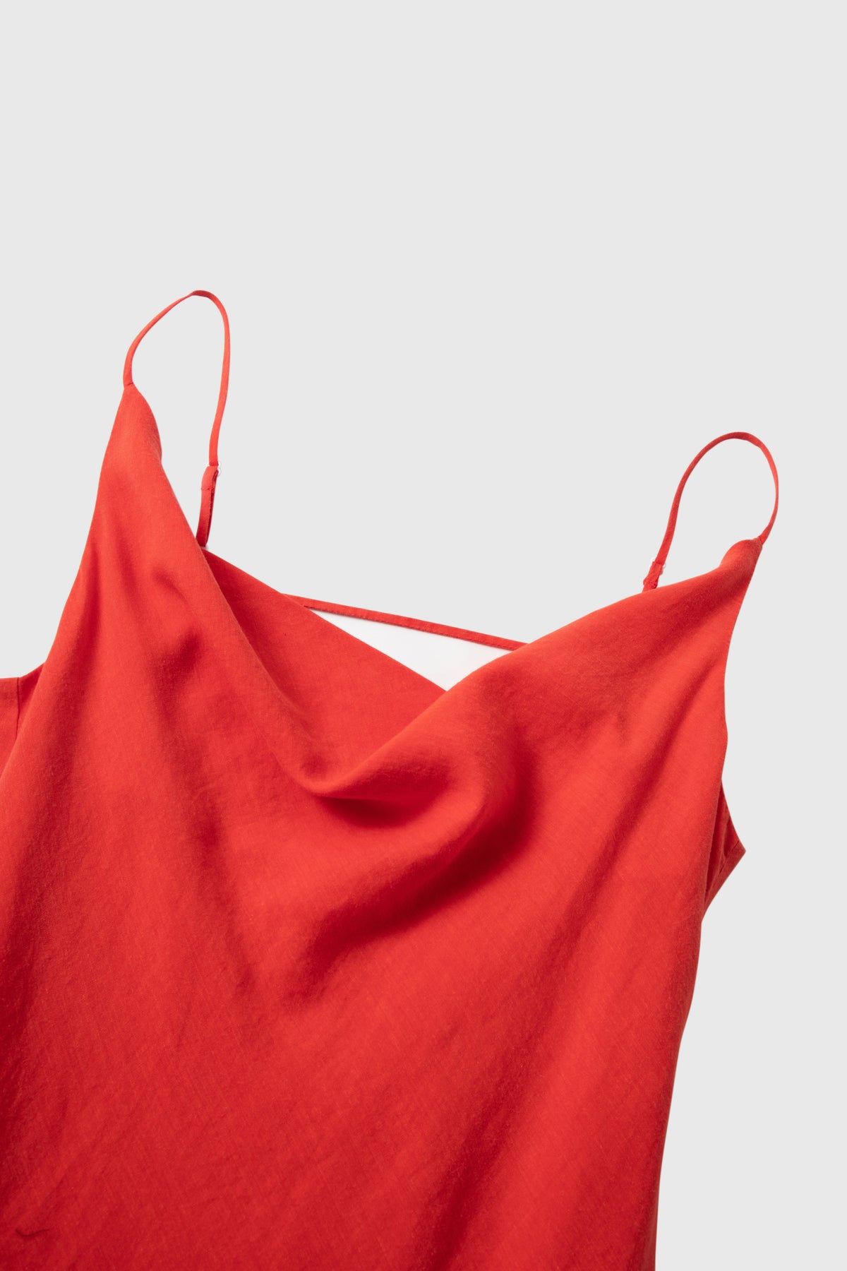 Drape-Neck Lyocell-Ramie Slip Dress