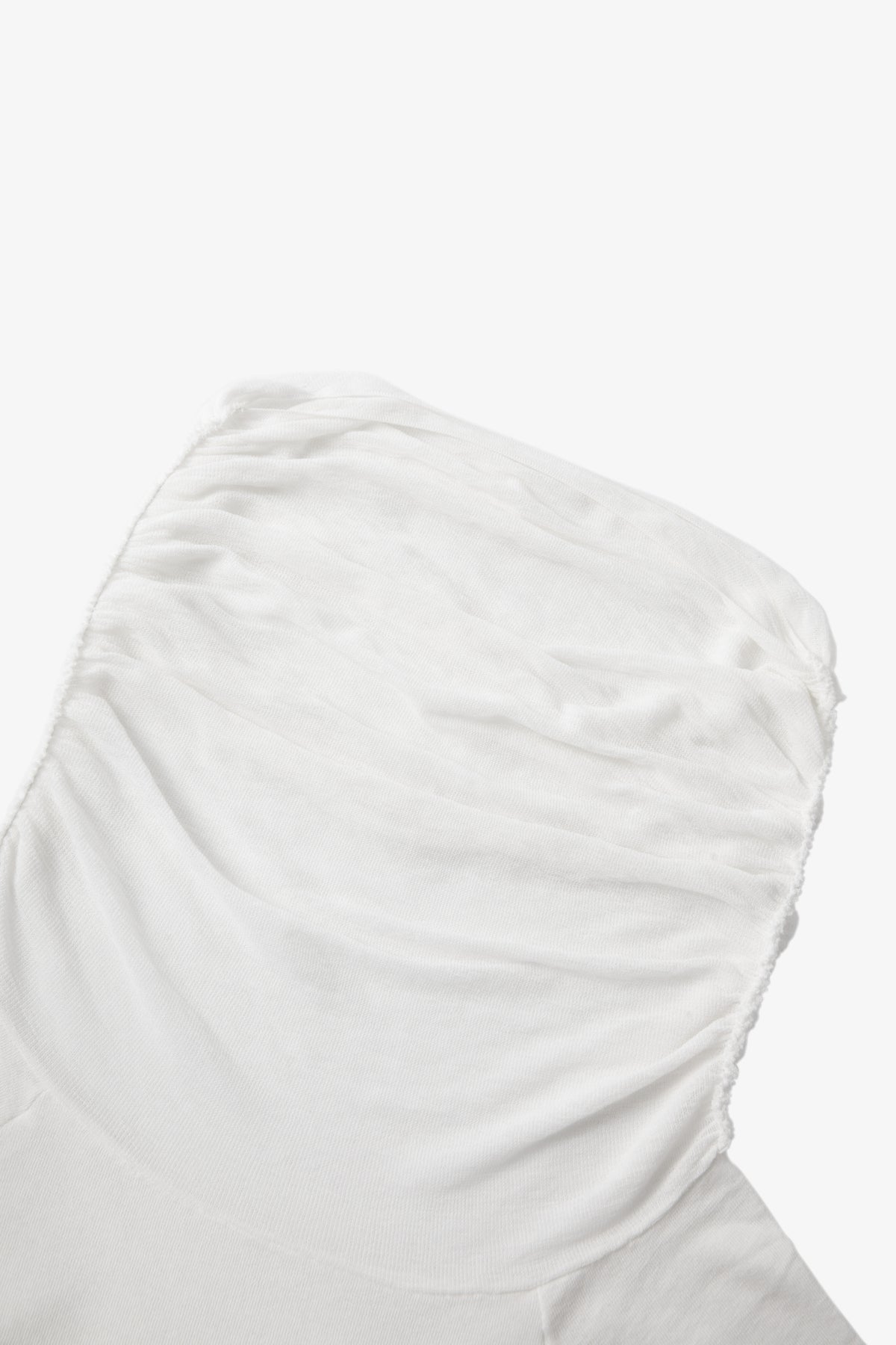 Draped Cowl-Neck Cotton Blend Top