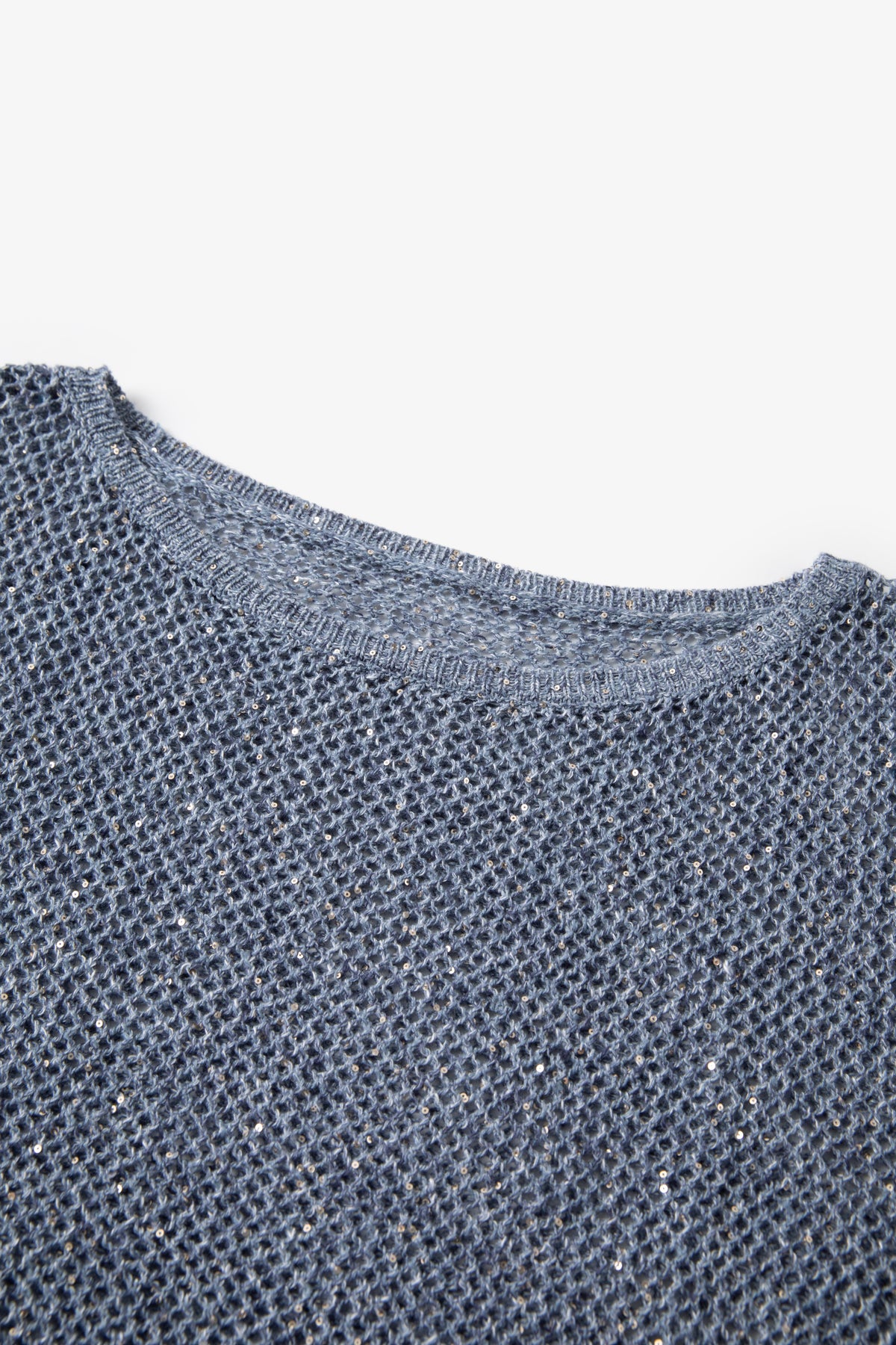 Belted Open-Knit Linen Blend Sweater