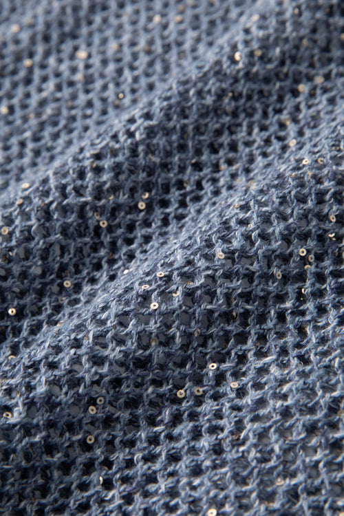 Load image 1 in gallery view. Belted Open-Knit Linen Blend Sweater