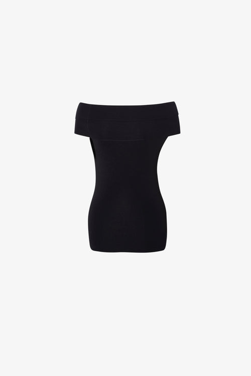 Load image 1 in gallery view. Off-the-Shoulder Knit Top