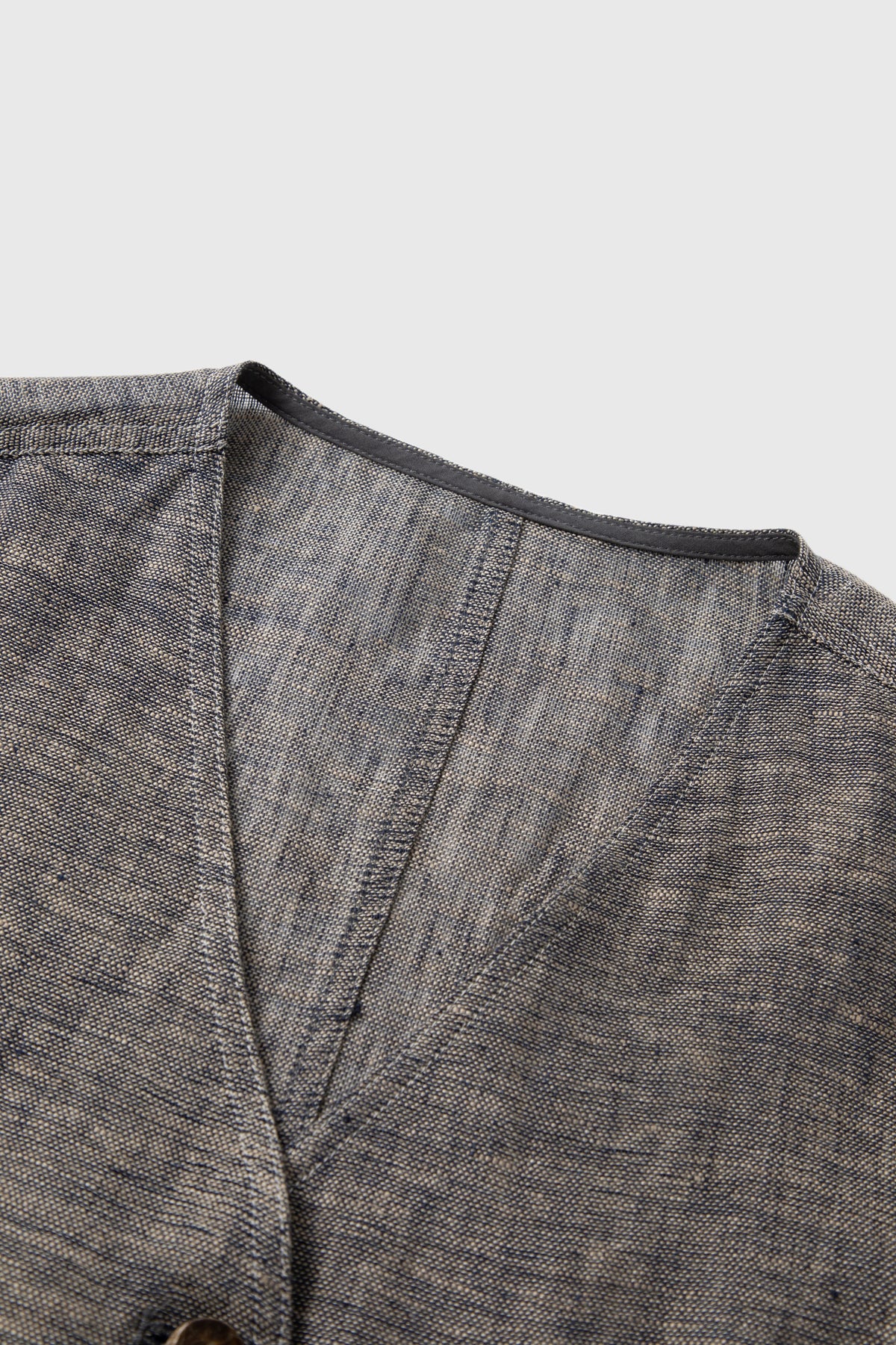 Tailored Linen V-Neck Vest