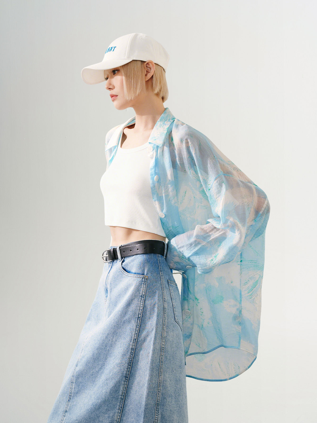 Denim A-line 100% Cotton Skirt