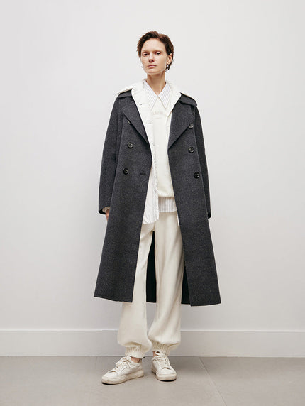 Double-Breasted Australian Wool Coat