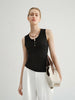 Black Sleeveless Knit Top