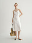 Silk Jacquard Slip Dress