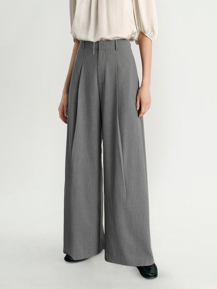 Gray Wide-Leg Pants