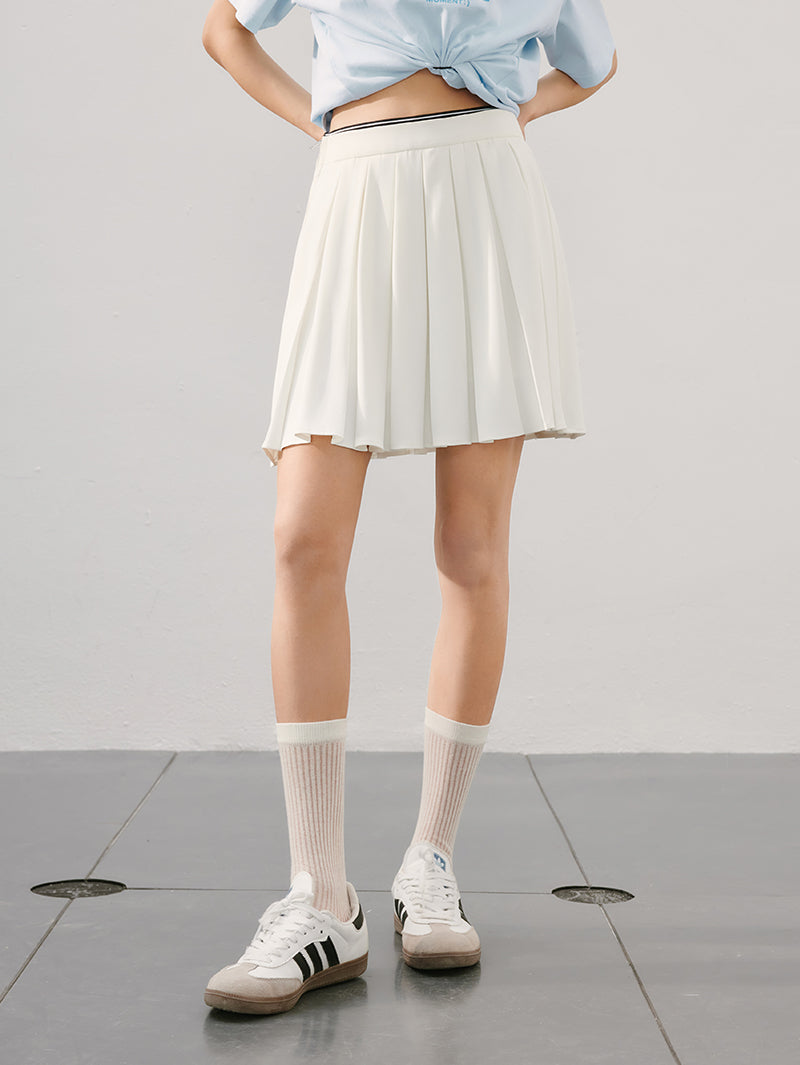 Pleated Mini Skirt