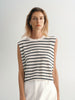 Striped Sleeveless Knit Top