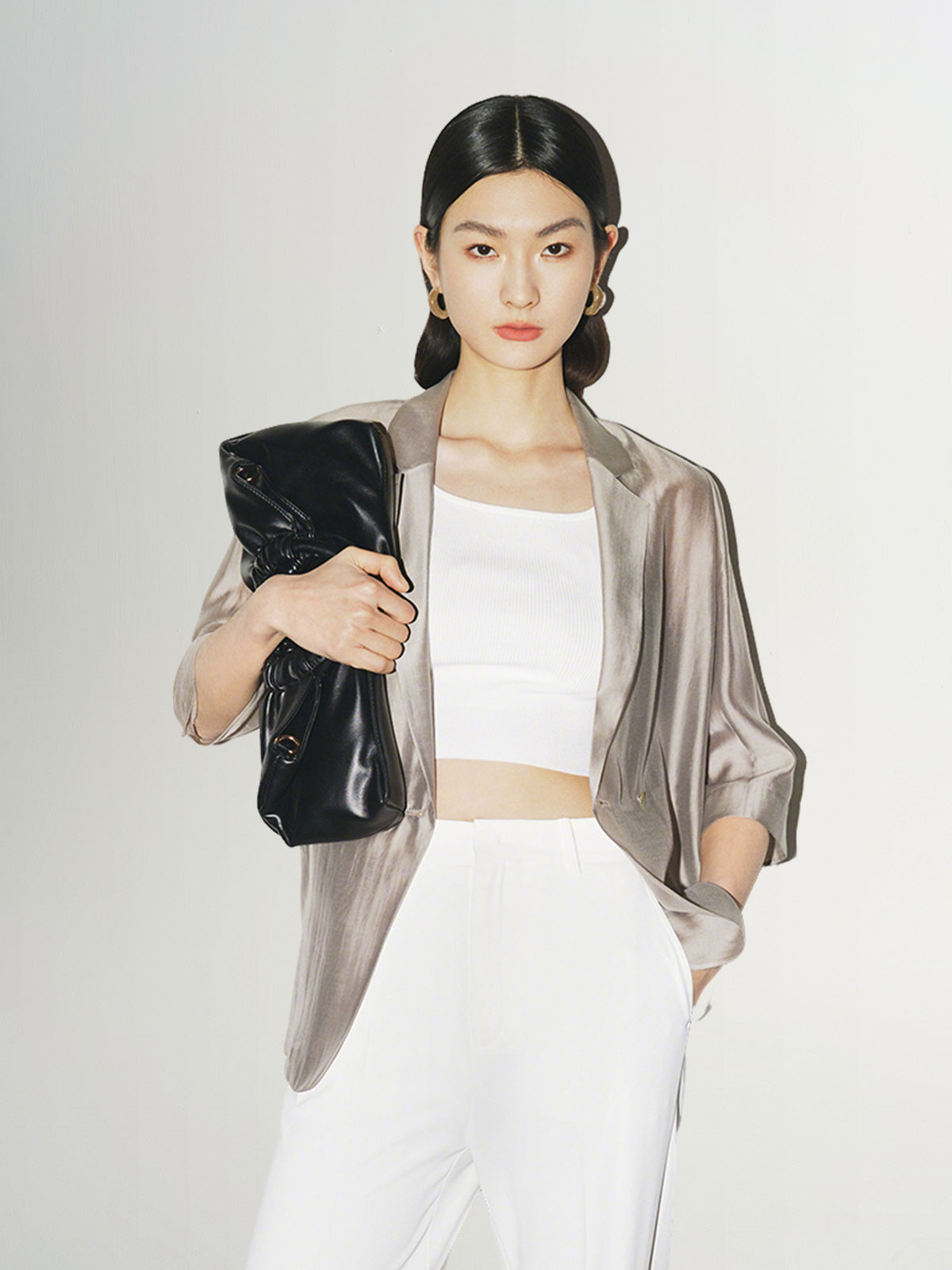 Quarter Sleeves Lyocell Blazer