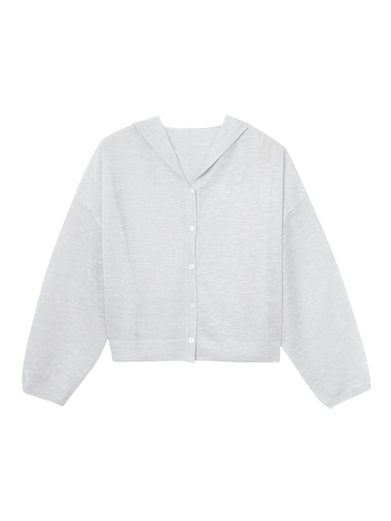 Loose Fit Hooded Thin Cardigans
