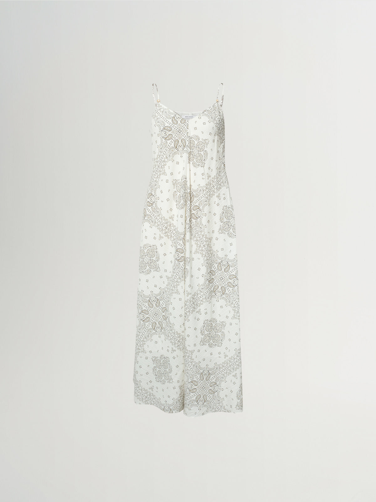 Printed V-Neck Slip Midi Dress