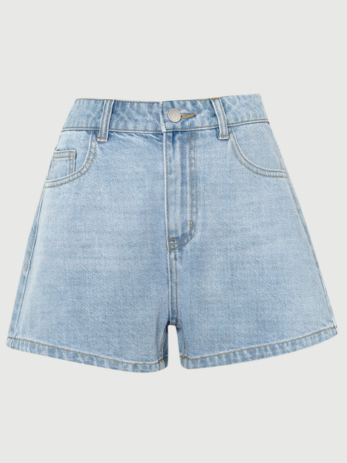 Load image 1 in gallery view. 100% Cotton Jeans Shorts