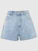 Women's Light Blue Summer 100% Cotton Jeans Shorts 5F6152201