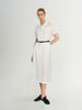 White Lyocell Shirt-Dress with Belt  Dress