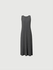 Women's Medium Gray Round Neck Sleeveless Jersey Dress 4F3290332