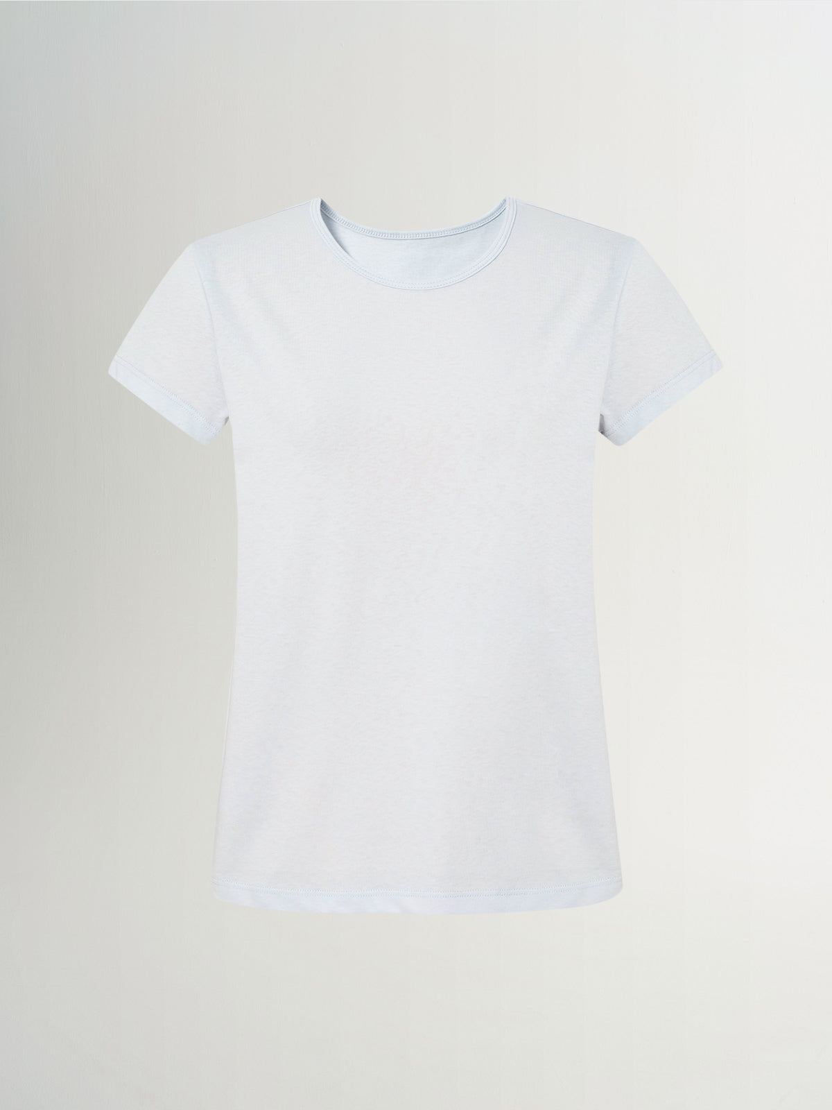 Crewneck Linen-Cotton Structured Short-Sleeve Tee