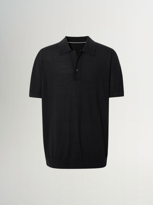 Load image 1 in gallery view. Men’s Wool–Cashmere–Silk Polo