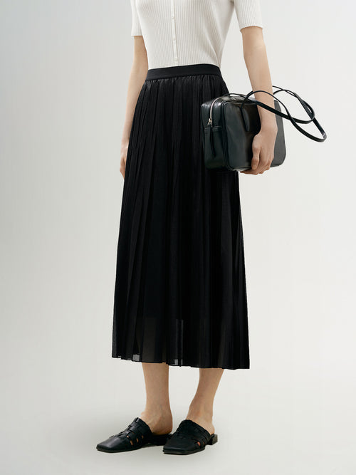 Load image 1 in gallery view. Pleated Maxi Skirt