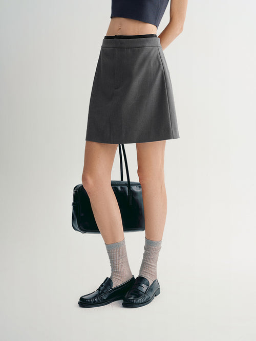 Load image 1 in gallery view. Rock Straight Fit Short Skirt